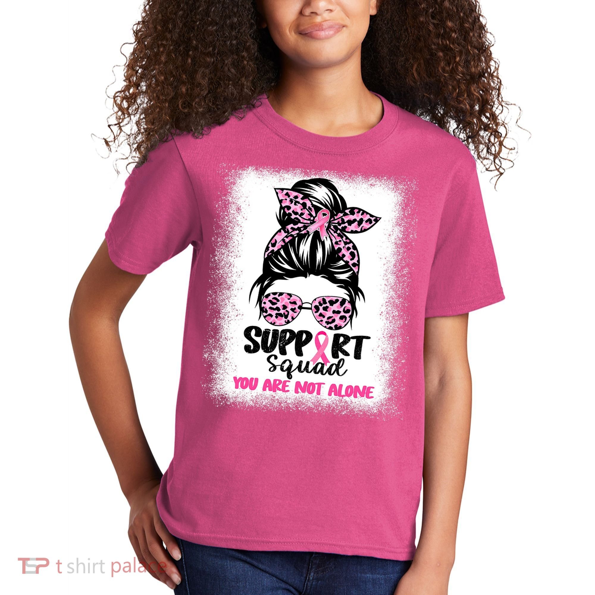 Support Squad Breast Cancer Awareness Kids T-Shirt