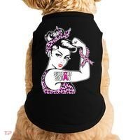 Support Squad Breast Cancer Warrior Pink Ribbon Leopard Doggie Tank thumb 0