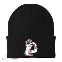 Support Squad Breast Cancer Warrior Pink Ribbon Leopard Beanie thumb 0