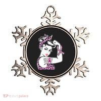 Support Squad Breast Cancer Warrior Pink Ribbon Leopard Ornament thumb 0