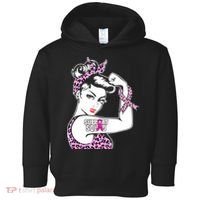 Support Squad Breast Cancer Warrior Pink Ribbon Leopard Toddler Hoodie thumb 0