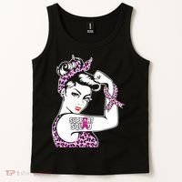 Support Squad Breast Cancer Warrior Pink Ribbon Leopard Tank Top thumb 2