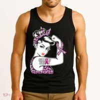 Support Squad Breast Cancer Warrior Pink Ribbon Leopard Tank Top thumb 3
