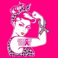 Support Squad Breast Cancer Warrior Pink Ribbon Leopard Long Sleeve Shirt thumb 2
