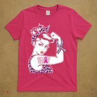 Support Squad Breast Cancer Warrior Pink Ribbon Leopard T-Shirt thumb 5