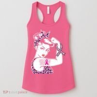 Support Squad Breast Cancer Warrior Pink Ribbon Leopard Women's Tank Top thumb 0