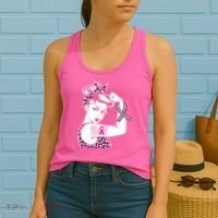 Support Squad Breast Cancer Warrior Pink Ribbon Leopard Women's Tank Top thumb 2