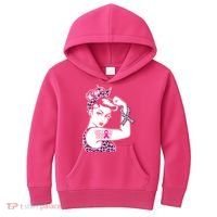 Support Squad Breast Cancer Warrior Pink Ribbon Leopard Kids Hoodie thumb 0