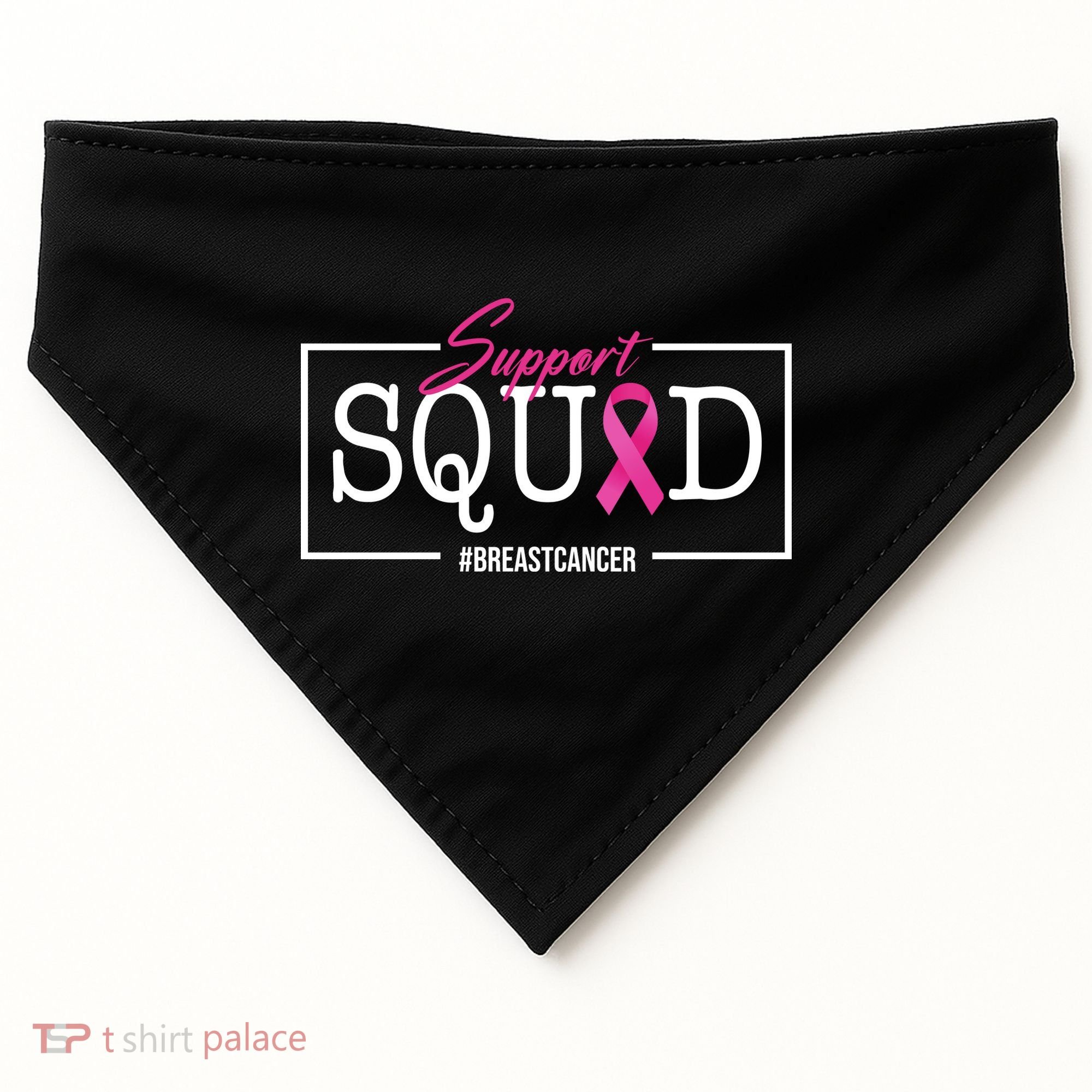 Support Squad Breast Cancer USA-Made Doggie Bandana