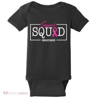 Support Squad Breast Cancer Baby Bodysuit