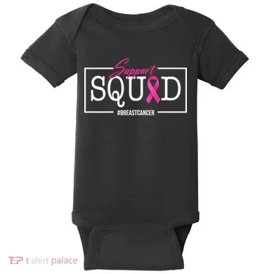 Support Squad Breast Cancer Baby Bodysuit