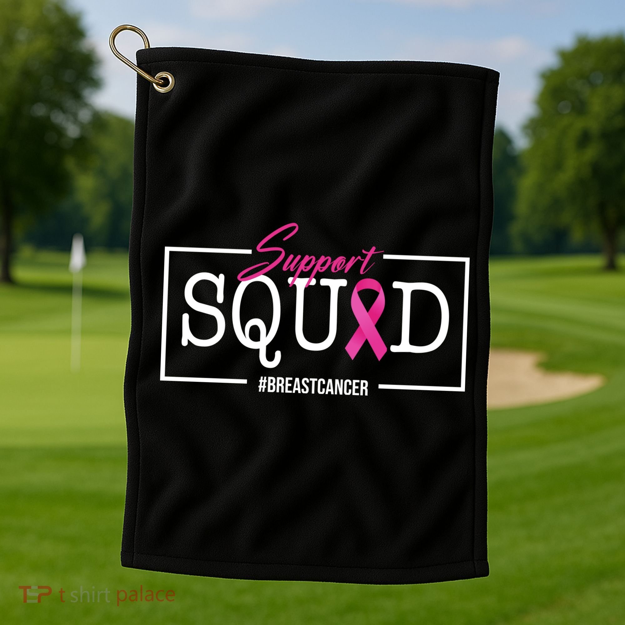 Support Squad Breast Cancer Golf Towel