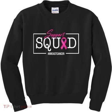 Support Squad Breast Cancer Kids Sweatshirt
