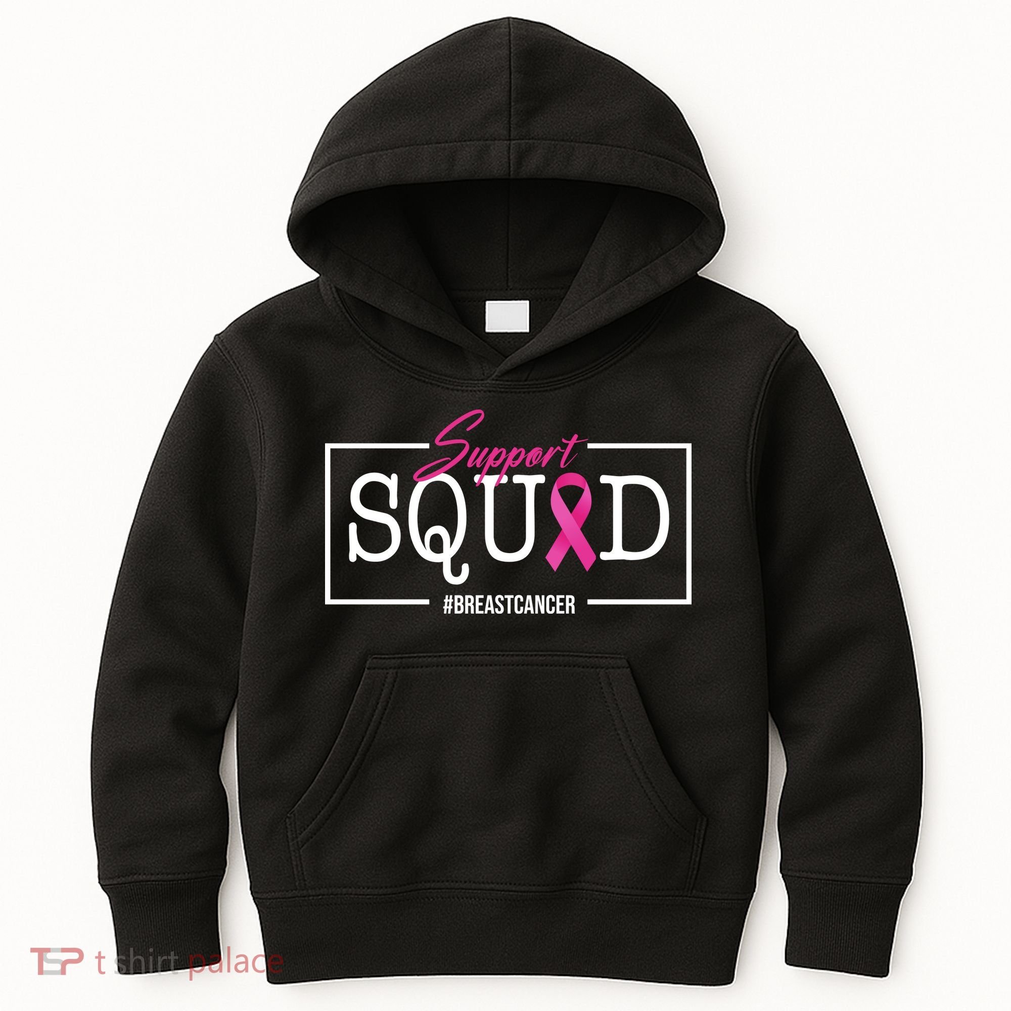 Support Squad Breast Cancer Kids Hoodie