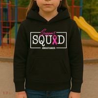 Support Squad Breast Cancer Kids Hoodie thumb 3