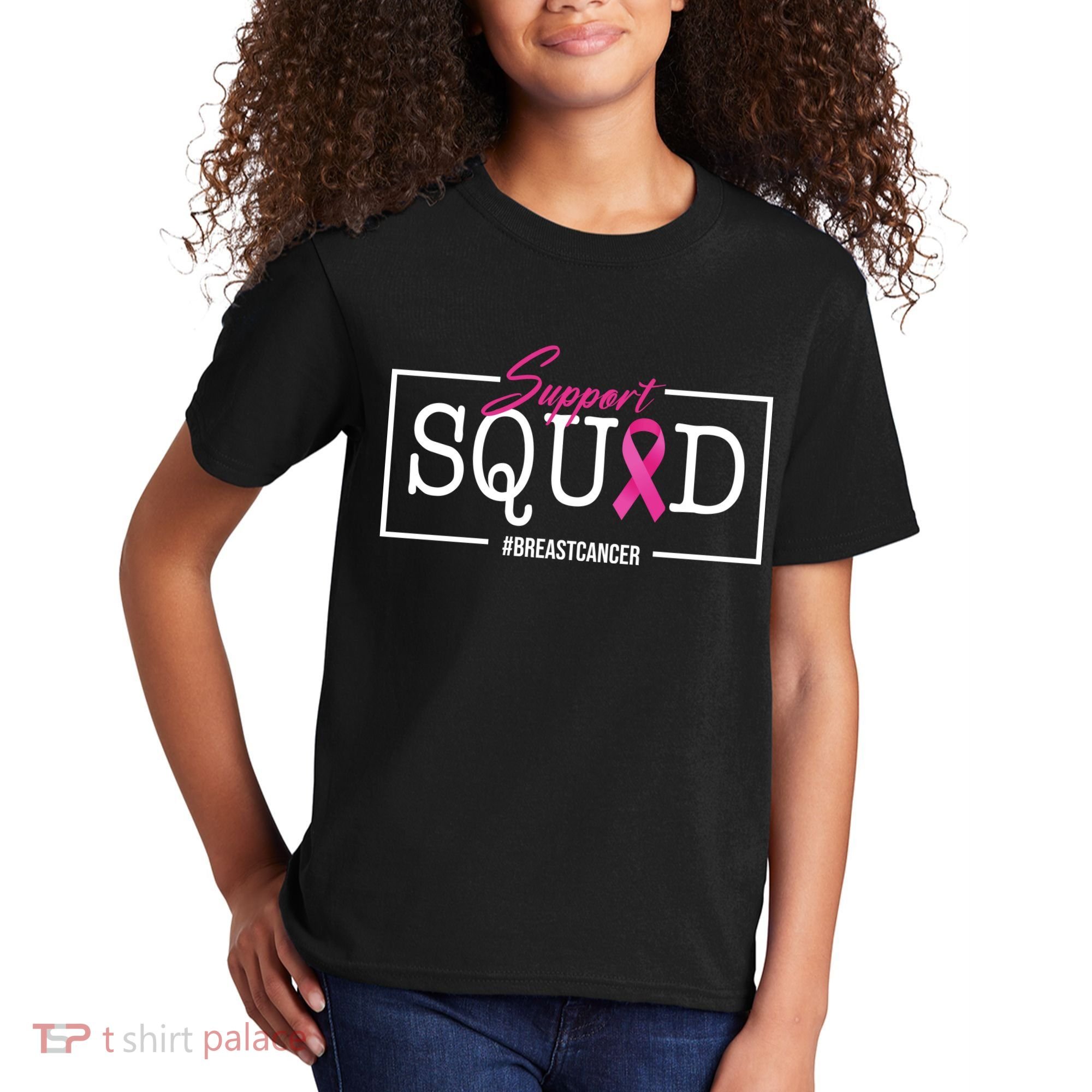 Support Squad Breast Cancer Kids T-Shirt