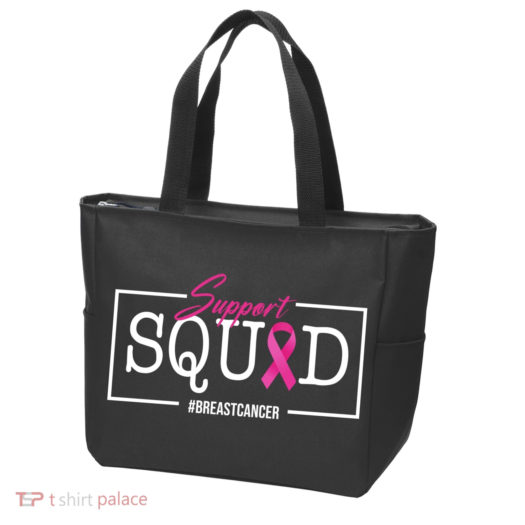 Support Squad Breast Cancer Tote Bag