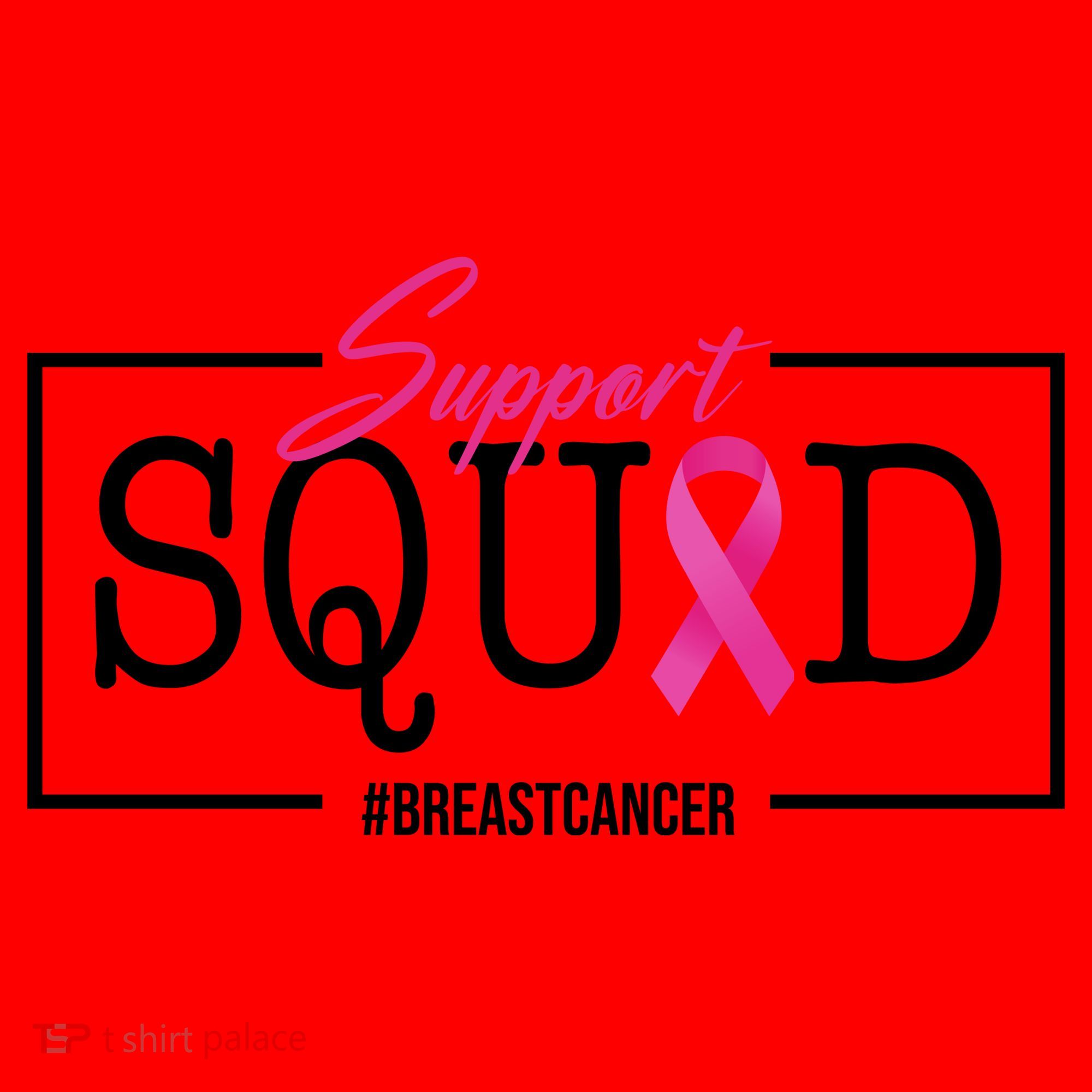 Support Squad Breast Cancer Santa Hat