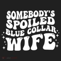Somebodys Spoiled Blue Collar Wife Groovy Sarcasm Quotes Hat thumb 2