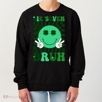 Six Seven Bruh Shamrock 67 Meme St Patrick's Day Women's Sweatshirt thumb 0