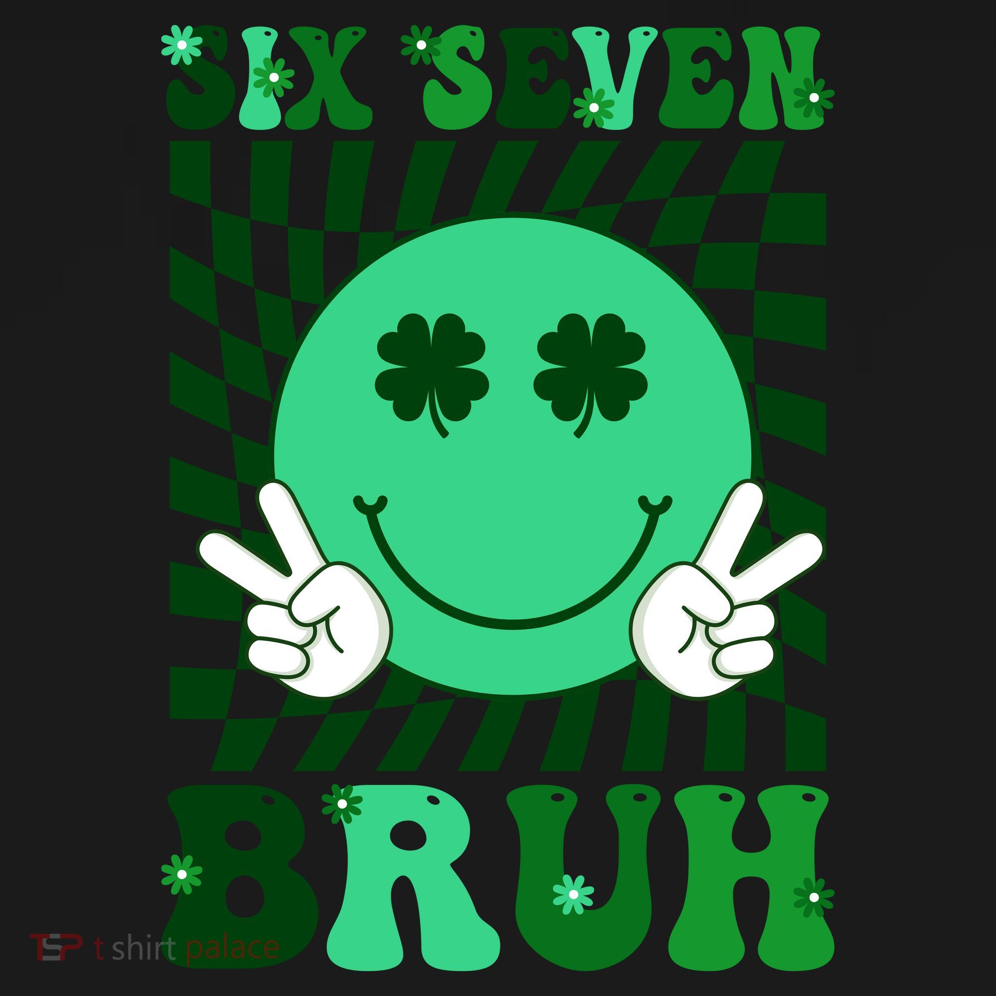 Six Seven Bruh Shamrock 67 Meme St Patrick's Day Backpack