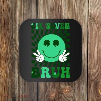 Six Seven Bruh Shamrock 67 Meme St Patrick's Day Coaster