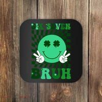 Six Seven Bruh Shamrock 67 Meme St Patrick's Day Coaster thumb 0