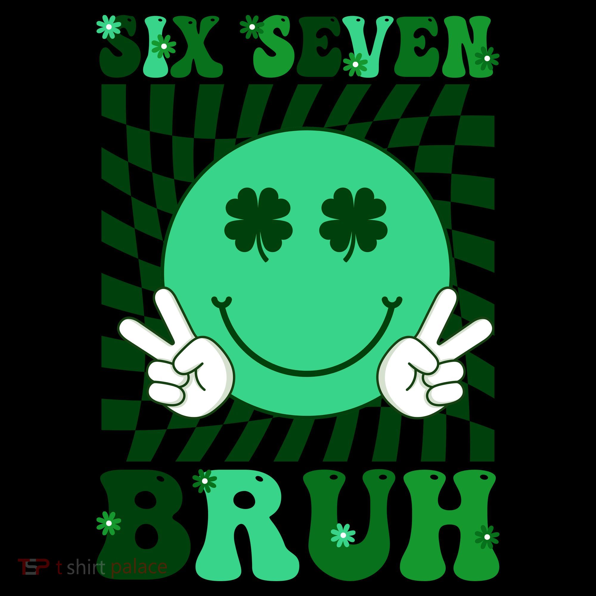 Six Seven Bruh Shamrock 67 Meme St Patrick's Day Toddler Hoodie