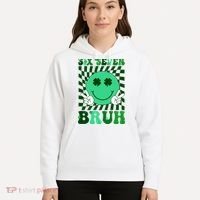 Six Seven Bruh Shamrock 67 Meme St Patrick's Day Hoodie thumb 5