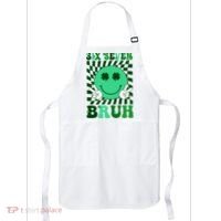 Six Seven Bruh Shamrock 67 Meme St Patrick's Day Apron thumb 0