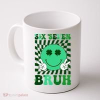 Six Seven Bruh Shamrock 67 Meme St Patrick's Day Coffee Mug thumb 0