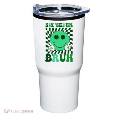 Six Seven Bruh Shamrock 67 Meme St Patrick's Day Tumbler