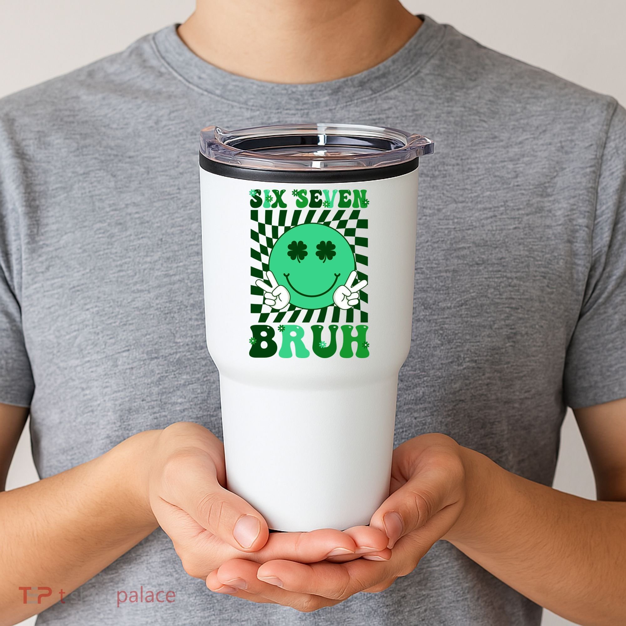 Six Seven Bruh Shamrock 67 Meme St Patrick's Day Tumbler