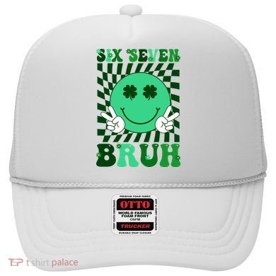 Six Seven Bruh Shamrock 67 Meme St Patrick's Day Hat