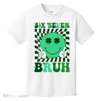 Six Seven Bruh Shamrock 67 Meme St Patrick's Day Kids T-Shirt thumb 0