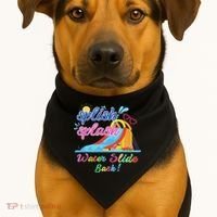 Splish Splash Bash Waterslide Summer Pool Birthday Party USA-Made Doggie Bandana thumb 1