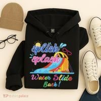 Splish Splash Bash Waterslide Summer Pool Birthday Party Hoodie thumb 4