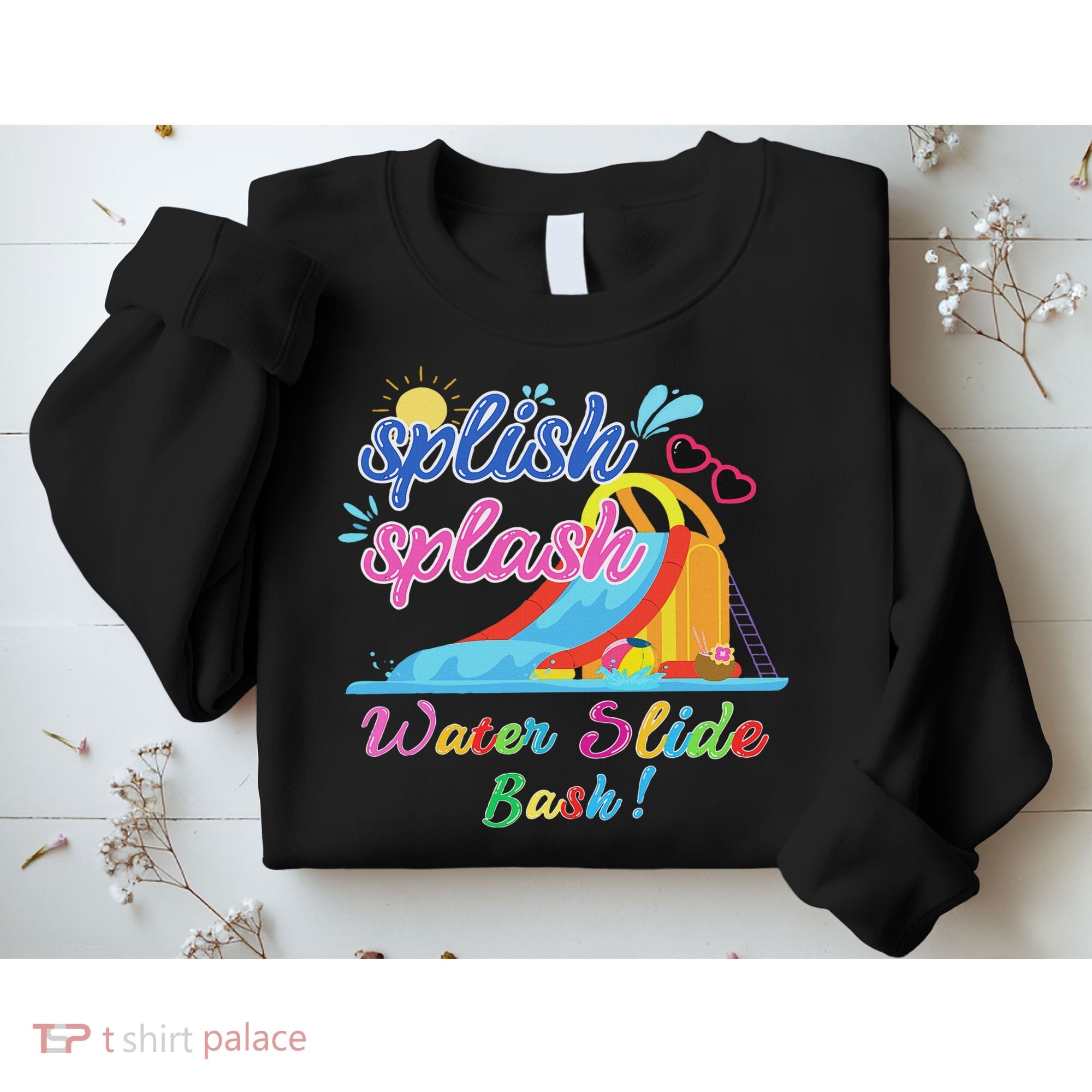Splish Splash Bash Waterslide Summer Pool Birthday Party Sweatshirt