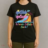 Splish Splash Bash Waterslide Summer Pool Birthday Party T-Shirt thumb 4