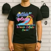Splish Splash Bash Waterslide Summer Pool Birthday Party T-Shirt thumb 6