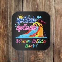 Splish Splash Bash Waterslide Summer Pool Birthday Party Coaster thumb 0