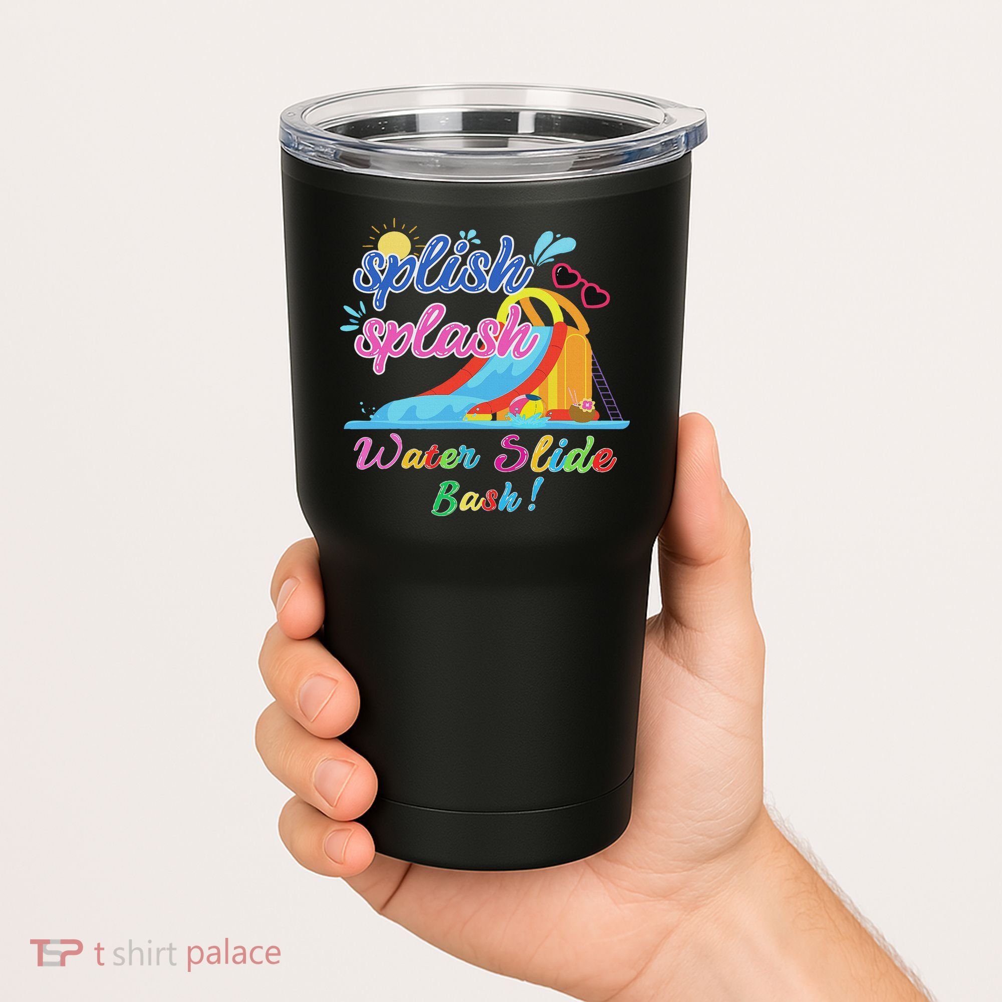 Splish Splash Bash Waterslide Summer Pool Birthday Party Tumbler