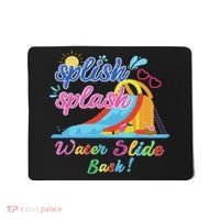Splish Splash Bash Waterslide Summer Pool Birthday Party Mousepad thumb 0