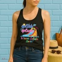 Splish Splash Bash Waterslide Summer Pool Birthday Party Women's Tank Top thumb 2