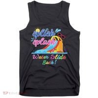 Splish Splash Bash Waterslide Summer Pool Birthday Party Tank Top thumb 0