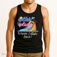 Splish Splash Bash Waterslide Summer Pool Birthday Party Tank Top thumb 3