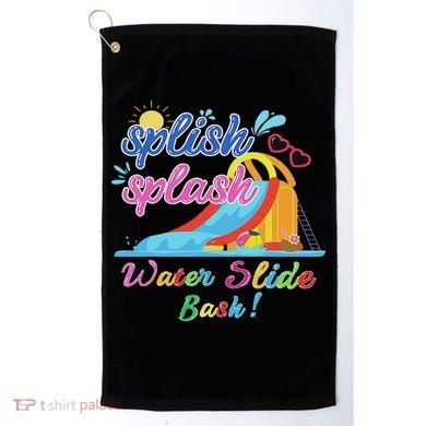 Splish Splash Bash Waterslide Summer Pool Birthday Party Golf Towel