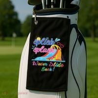 Splish Splash Bash Waterslide Summer Pool Birthday Party Golf Towel thumb 2