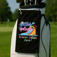 Splish Splash Bash Waterslide Summer Pool Birthday Party Golf Towel thumb 2