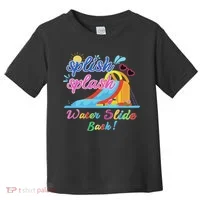 Splish Splash Bash Waterslide Summer Pool Birthday Party Toddler T-Shirt thumb 0